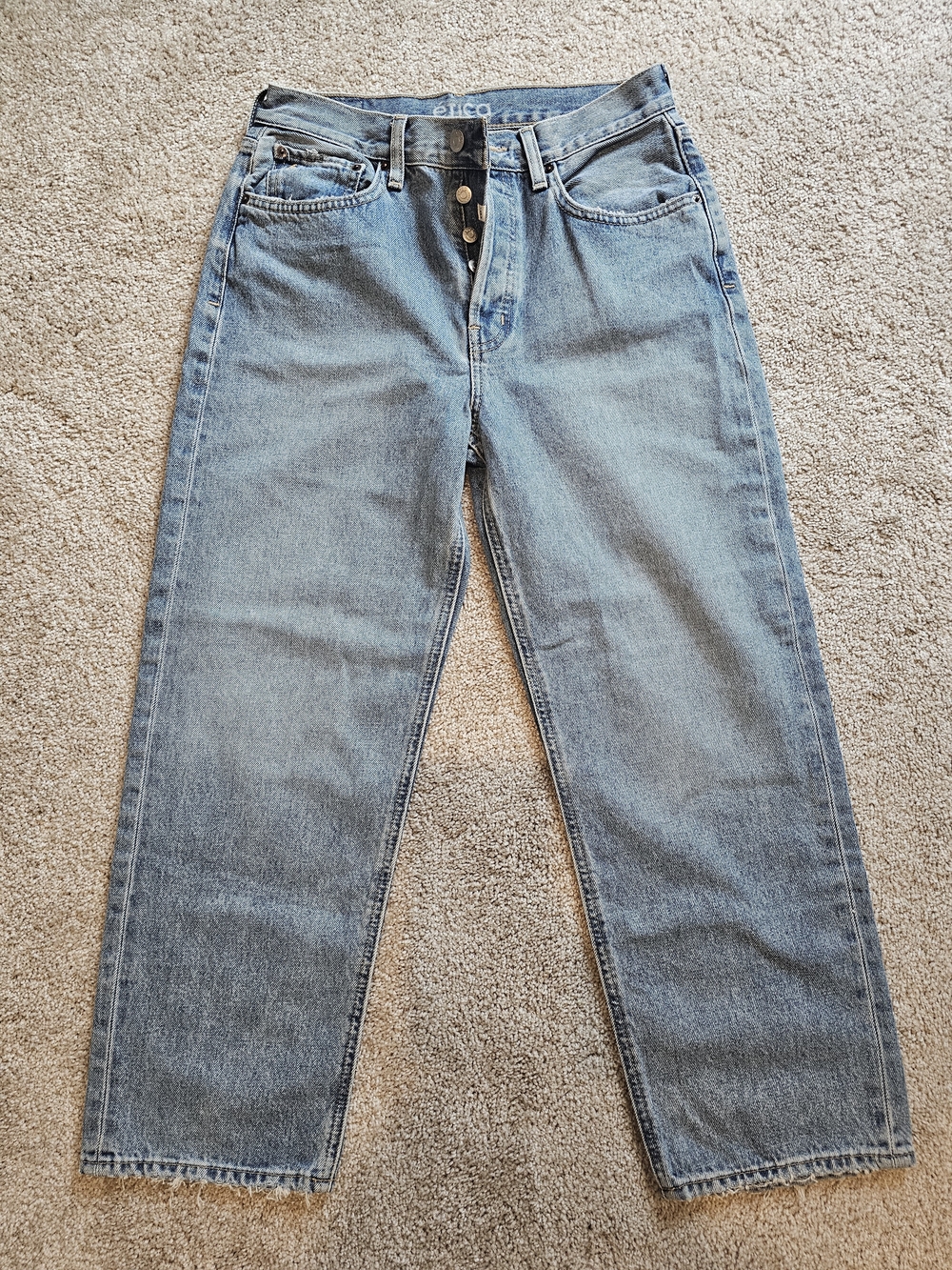 Faherty Light Blue Straight-Leg Women's Jeans